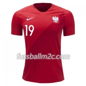 Fußballtrikots Polen Piotr Zielinski 19 Auswärts Trikotsatz WM 2018